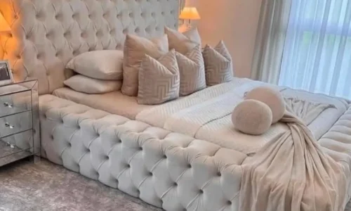 Ivory Quilted Polsterbett – Foto 1