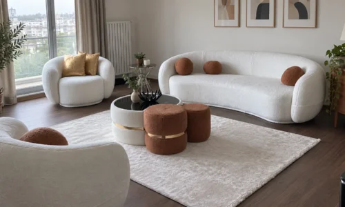 Liora Soft Sofagarnitur in Weiß – Wohnbeispiel