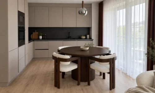 Nora Nussbaum Essgruppe in Nussbaum und Creme – Wohnbeispiel
